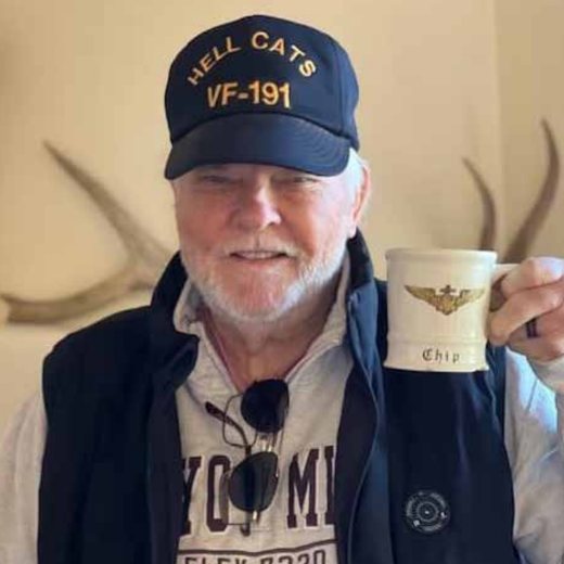 Frank "Chip" William Meyers III in his VF-191 ballcap
